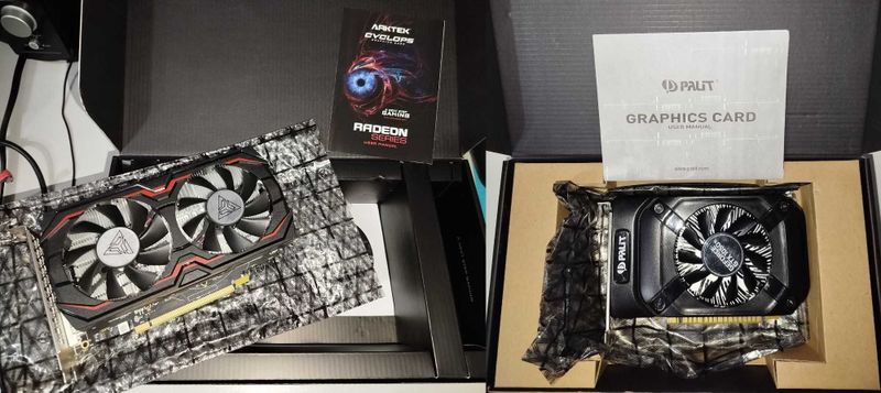 Palit GTX1050Ti 4GB / Arktek RX580 8GB Palit GTX1050Ti 4GB / Arktek RX580 8GB