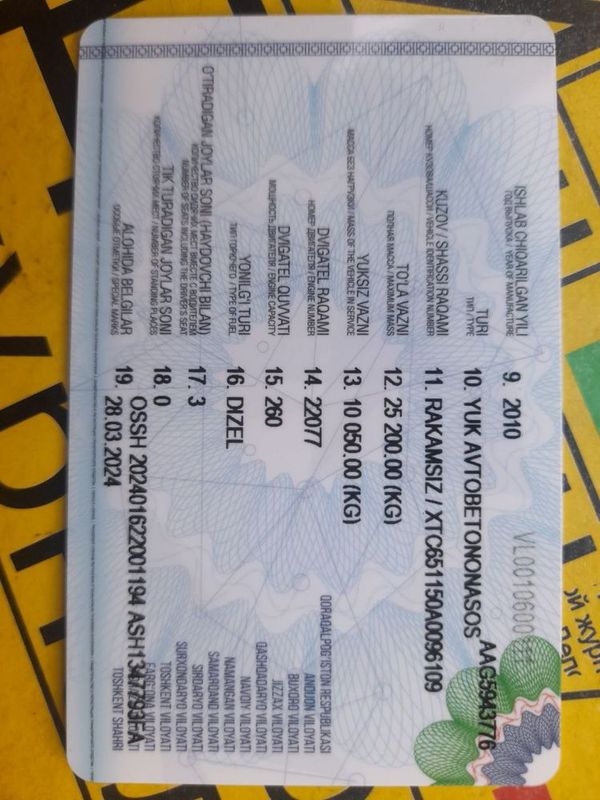 Avtobetononasos sotiladi Avtobetononasos sotiladi