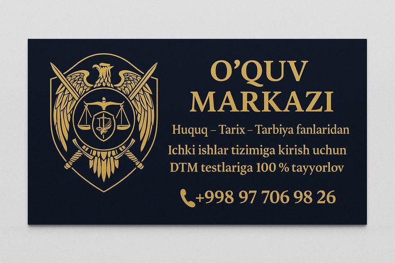 Ichki ishlar vazirligiga ishga kirish uchun DTM testga tayyorlov Ichki ishlar vazirligiga ishga kirish uchun DTM testga tayyorlov