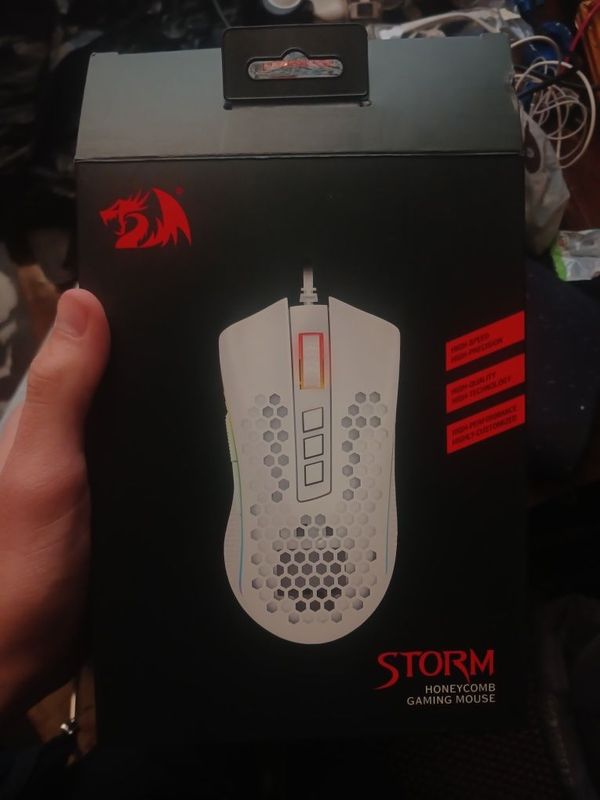 !SROCHNA! Redragon Storm M808w-Rgb White HoneyComb Gaming Mouse