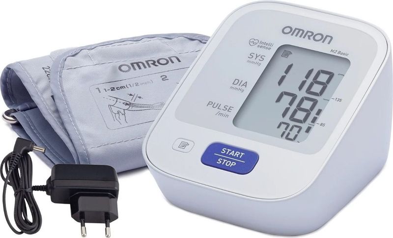 Тонометр OMRON M2 Basic HEM-7121-ARU, адаптер, манжета 22-32 см Тонометр OMRON M2 Basic HEM-7121-ARU, адаптер, манжета 22-32 см