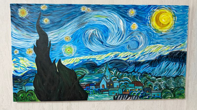 Картина «Звёздная ночь»  Акрил, ручная работа