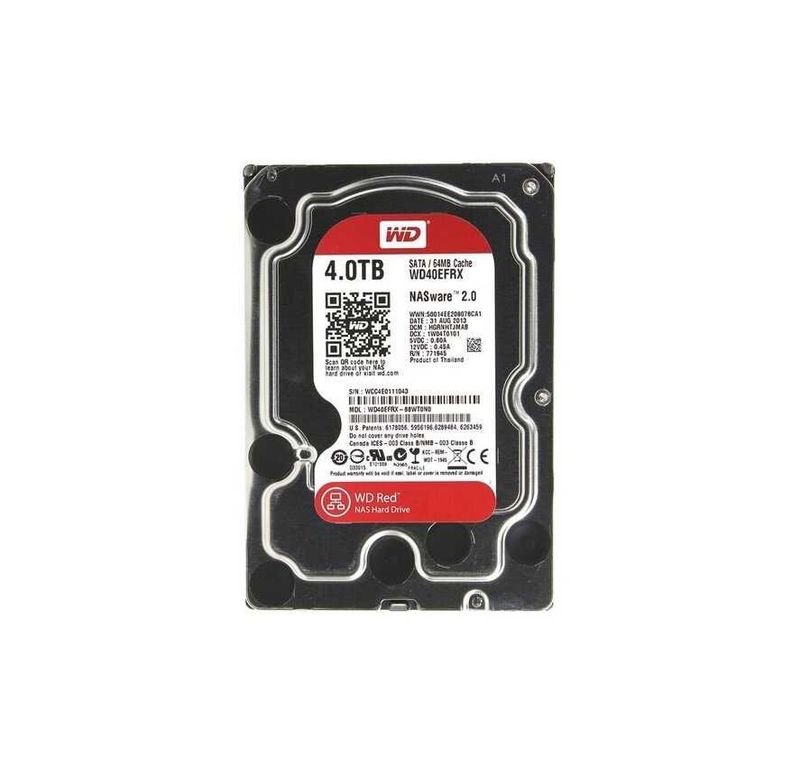 | Жесткий Диск HDD 4Tb WD NAS ware, WD40EFRX 64Mb, SATA III 5400 rpm