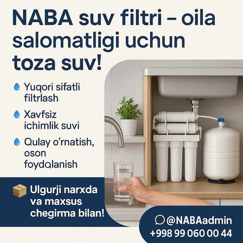NABA suv filtrlari – keng assortiment! NABA suv filtrlari – keng assortiment!