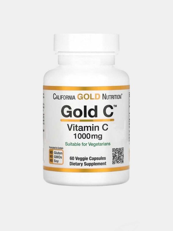 Витамин C, California Gold Nutrition, 1000 мг, 60 капсул