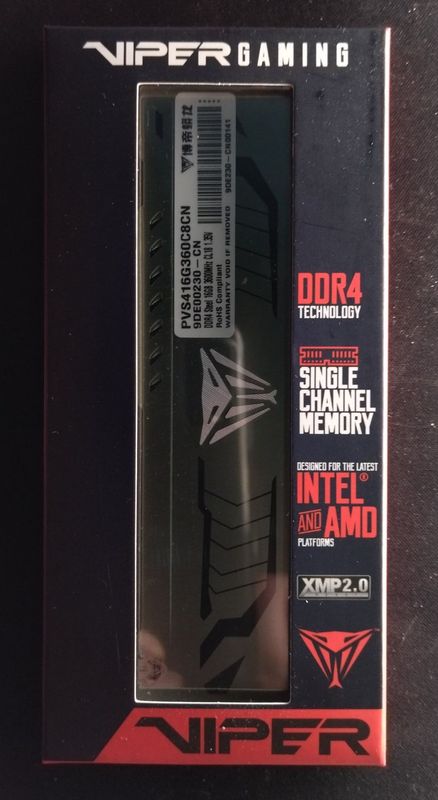 Patriot viper DDR4 16GB 3600Mhz