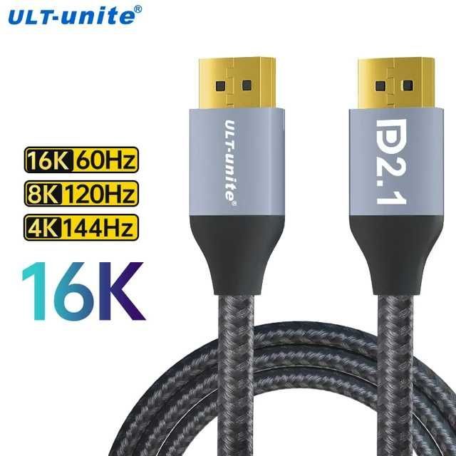 16K Kabel 80Gbps Displayport Cable for Projector Gaming Monitor