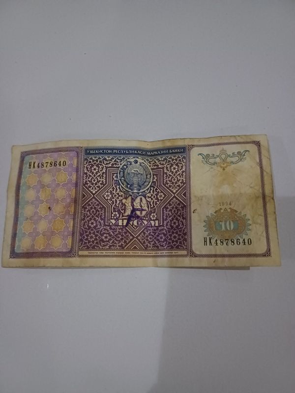 10,5,5,3,3,1 somtalik banknotlar 10,5,5,3,3,1 somtalik banknotlar