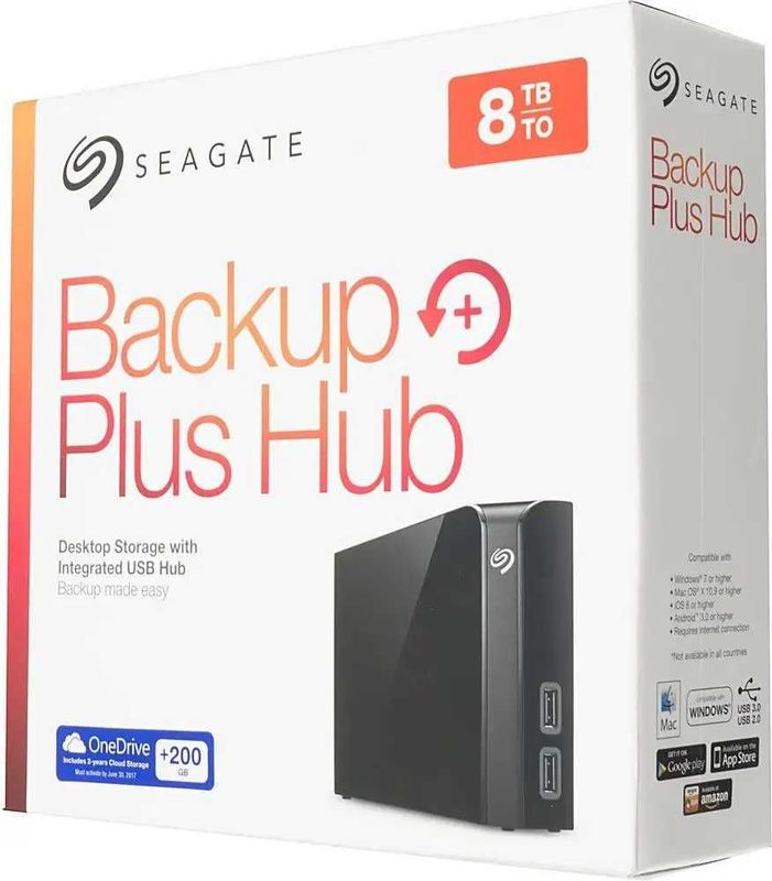 Внешний жёсткий / хард диск HDD Seagate Backup Plus Hub 10ТБ / 8ТБ