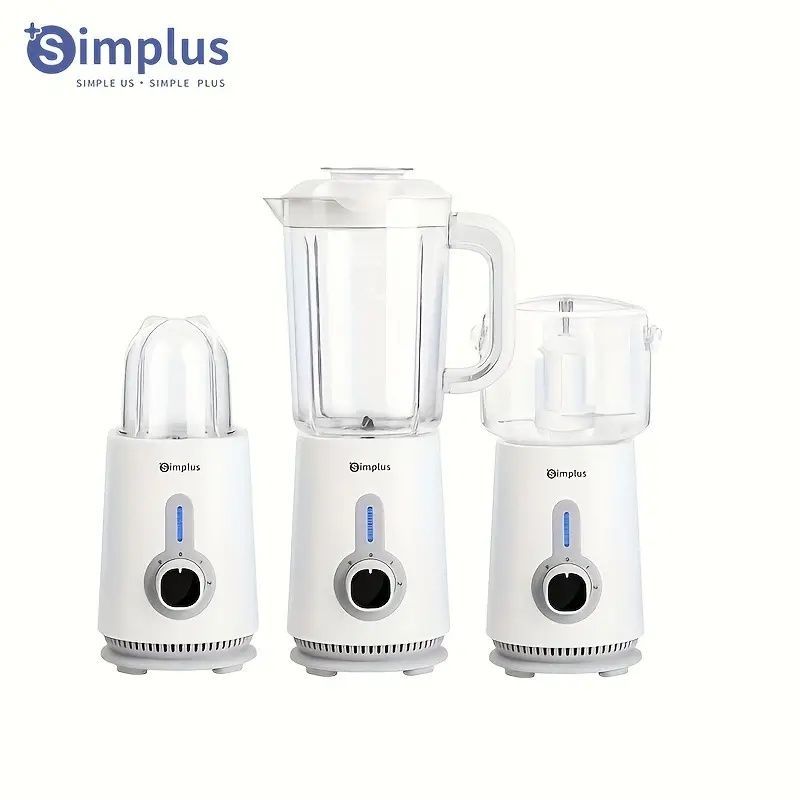 Многофункциональный кухонный комбайн Simplus 3-в-1 с двигателем 380Вт Многофункциональный кухонный комбайн Simplus 3-в-1 с двигателем 380Вт