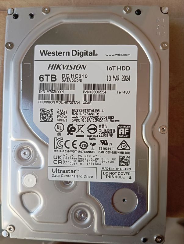 Hdd 6TB для видео наблюдения пачка Hdd 6TB для видео наблюдения пачка