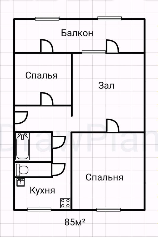 Ттз-4 в нутри массива 3/1/4 84м²