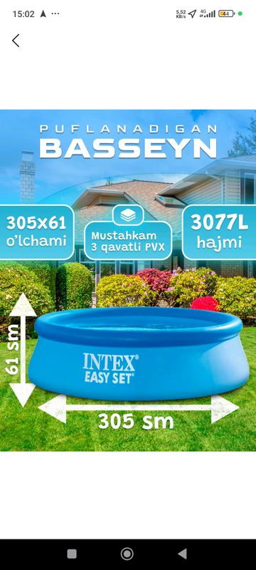 Intex easy best basseynlar sotiladi Intex easy best basseynlar sotiladi