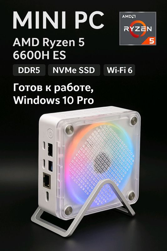 MiniPC/МиниПК Ryzen5 6600H/660M/DDR5-16Gb/SSD512Gb MiniPC/МиниПК Ryzen5 6600H/660M/DDR5-16Gb/SSD512Gb