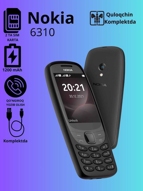 Tugmali telefon Nokia 6310 Tugmali telefon Nokia 6310