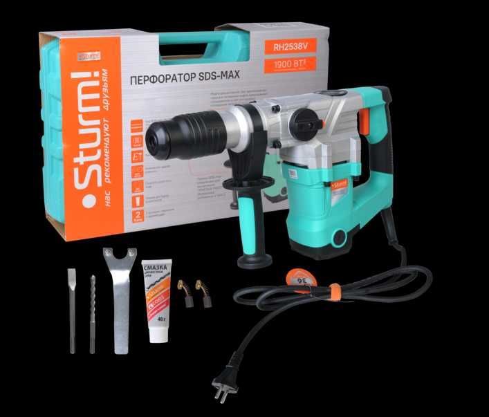 Перфоратор SDS MAX 1.9кВт50Дж.590Об.мин 4000Уд.мин. 2 режима. Брон.Дв. Перфоратор SDS MAX 1.9кВт50Дж.590Об.мин 4000Уд.мин. 2 режима. Брон.Дв.