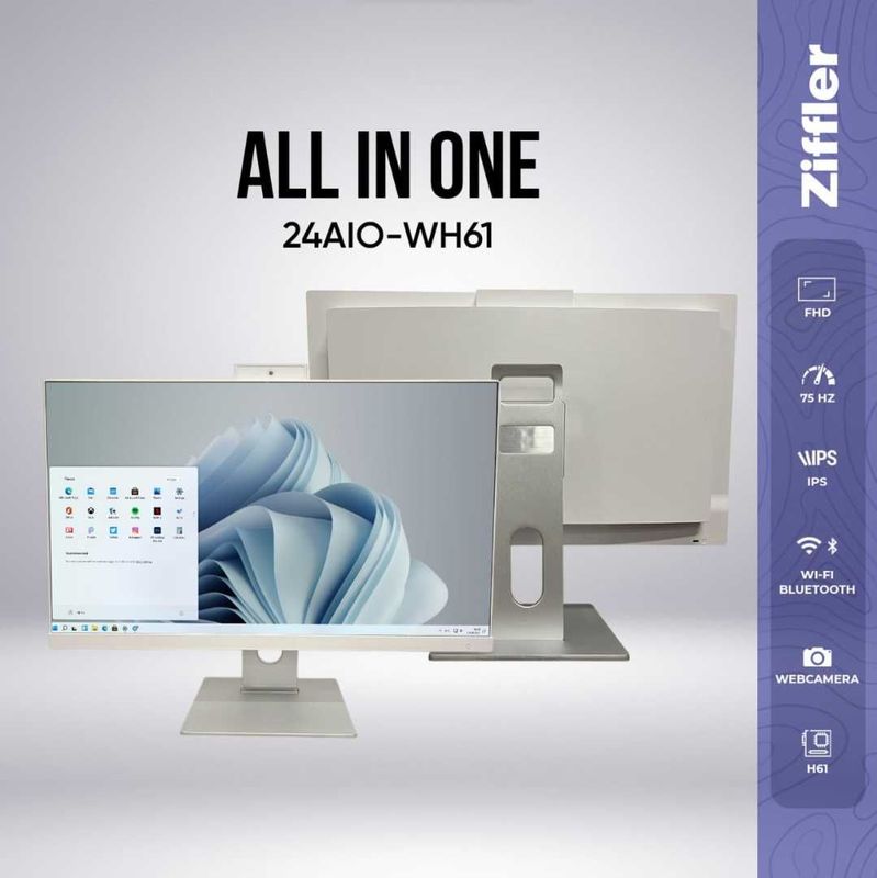 [НОВЫЙ] Моноблок ZIFFLER 24AIO-WH61 | i5-2500S | DDR3 16GB | SSD 256GB