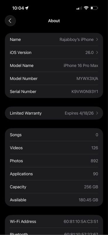 Iphone 16 pro max