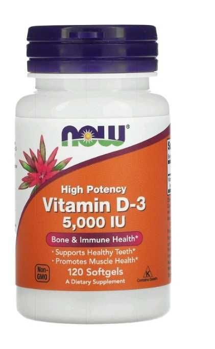 NOW Vitamin D3 – 5000 МЕ (5000 мкг) NOW Vitamin D3 – 5000 МЕ (5000 мкг)