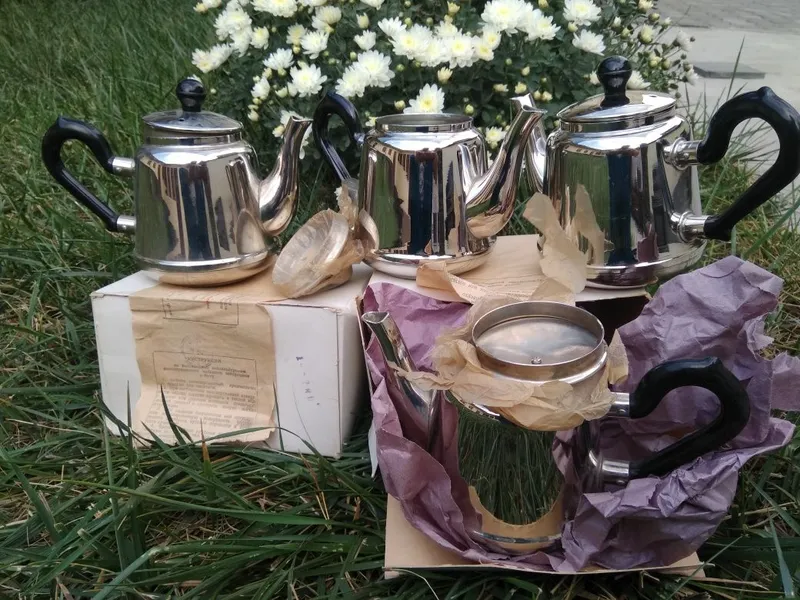 Хакикий чой таьмини тушинадиганлар учун чойнак. Чайник мельхированный