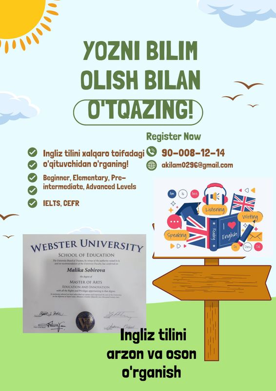 Ingliz tilini o'rganish Ingliz tilini o'rganish