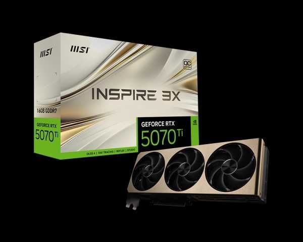 Видеокарта MSI GeForce RTX 5070 Ti INSPIRE 3X OC Видеокарта MSI GeForce RTX 5070 Ti INSPIRE 3X OC