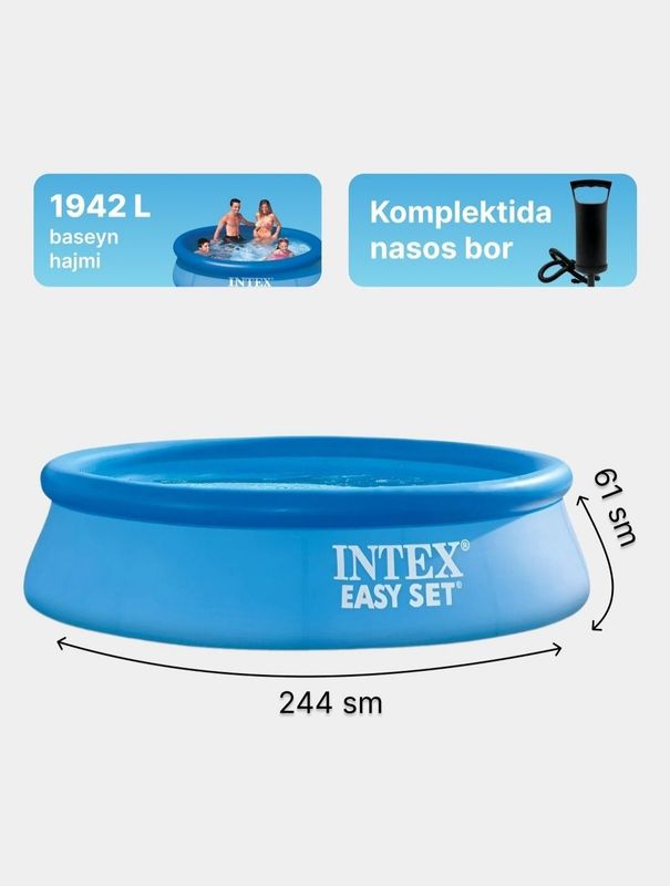 INTEX ( 2.44 m x 76 cm ) EASY SET