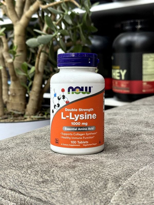 Now L-Lysine 1000 mg, л-лизин.