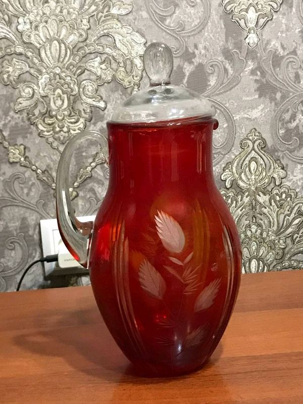 Кувшин ,цветное стекло Кувшин ,цветное стекло