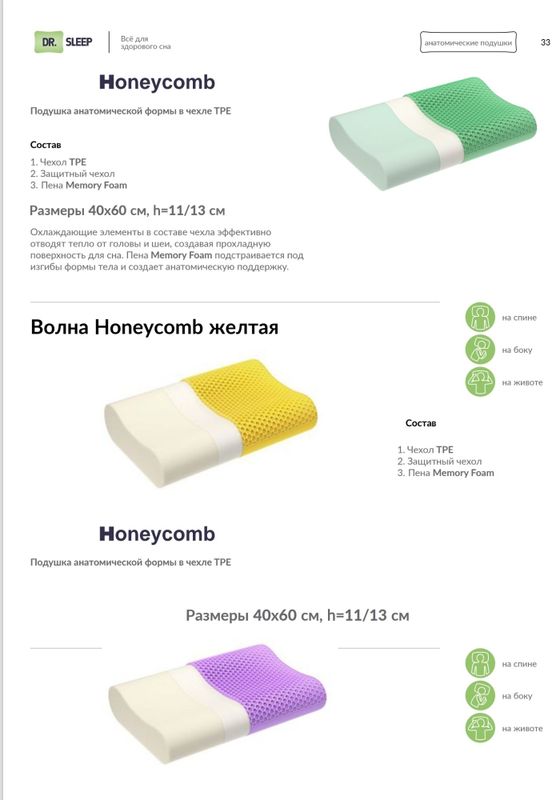 анатомические подушки