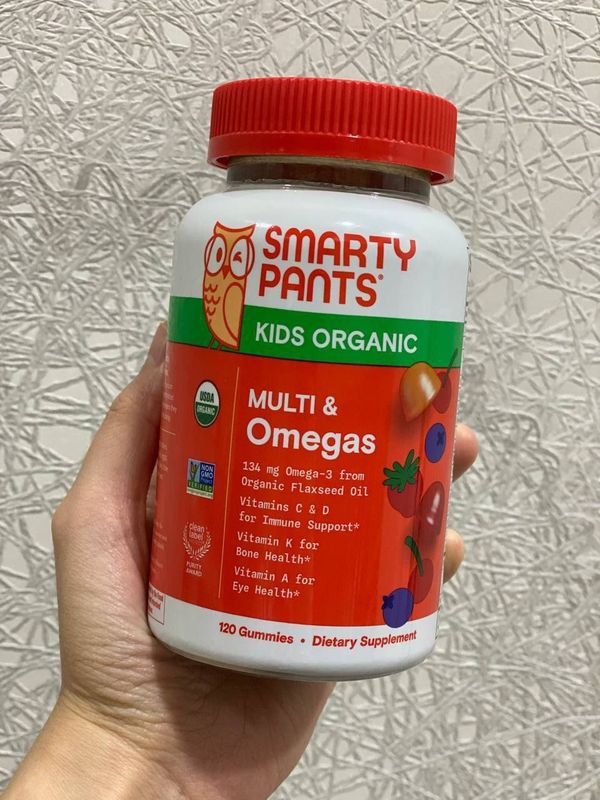 Smarty pantsdan bolalar uchun omega+Multivitamin chaynaladigan