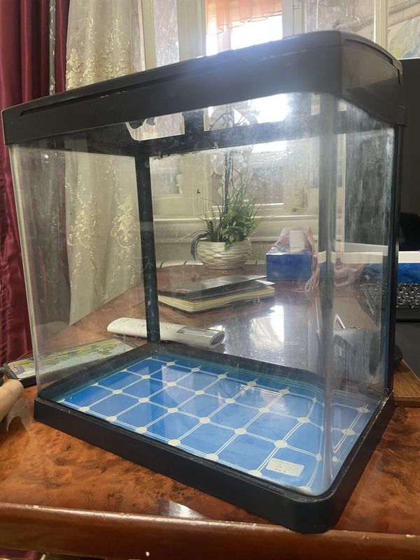 Akvarium 14 L qirilgan singan dars ketgan joyi yoq holati yaxshi Akvarium 14 L qirilgan singan dars ketgan joyi yoq holati yaxshi