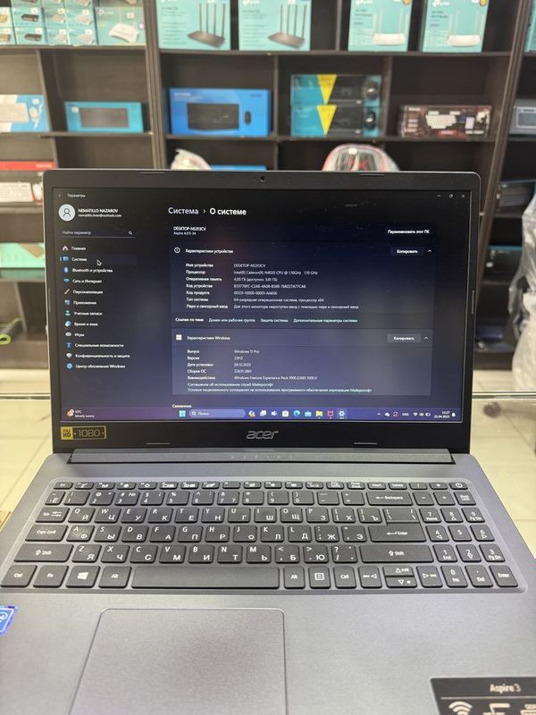Acer aspire 3 n4000 4/128/1tb sotiladi Acer aspire 3 n4000 4/128/1tb sotiladi