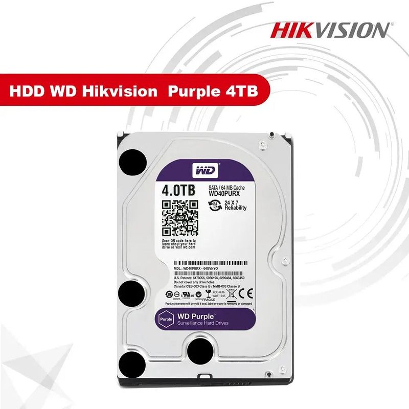 Hikvision DS WD40PURX-78 (Original) HDD-4tb Hikvision DS WD40PURX-78 (Original) HDD-4tb