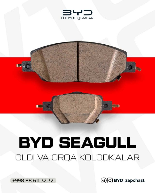 BYD SEAGULL old orqa kalodka(Передний задний калодка)