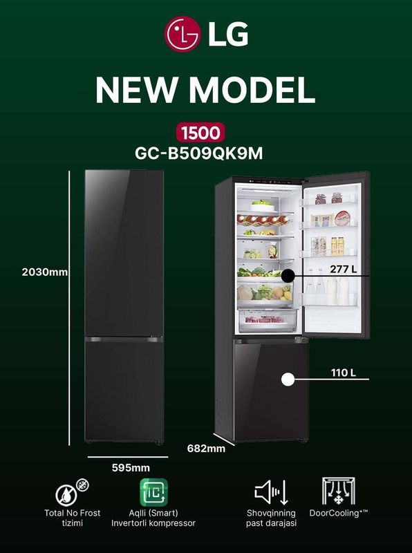 LG GC-B509QK9M — Современный и удобный холодильник LG GC-B509QK9M — Современный и удобный холодильник