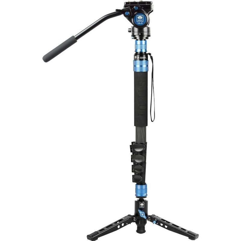 Sirui P-325FL 5-Section Carbon Fiber Monopod with VA-5 Compact Video