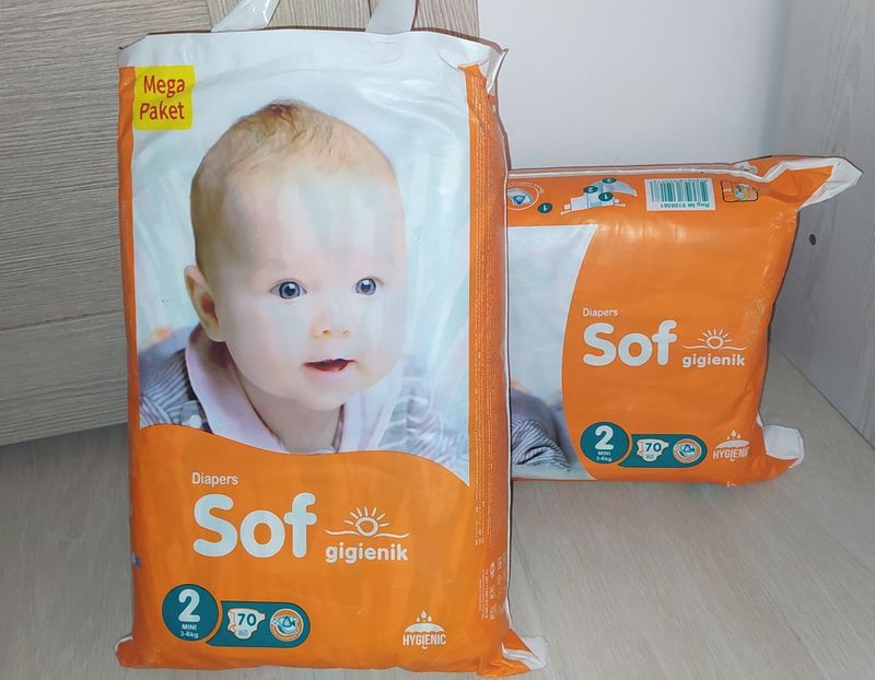 Pampers SOF sotiladi 2 razmerli mega paket . Arzonga bervoraman .