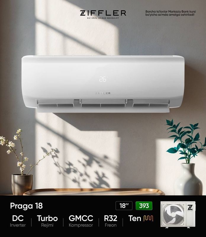 Кондиционер ZIFFLER 12 Inverter зима и лето доставка бонус Кондиционер ZIFFLER 12 Inverter зима и лето доставка бонус