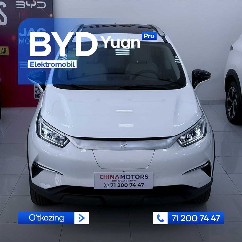 BYD Yuan Pro ap 1 zaryada 410 km yuradi rassirochka qilsa boladi elekt BYD Yuan Pro ap 1 zaryada 410 km yuradi rassirochka qilsa boladi elekt