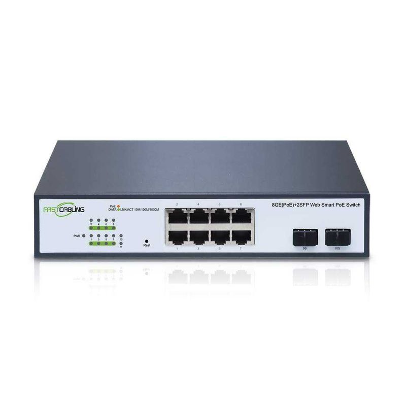 Коммутатор 8-Port Web Smart PoE+ Switch with 2 Gigabit SFP Коммутатор 8-Port Web Smart PoE+ Switch with 2 Gigabit SFP