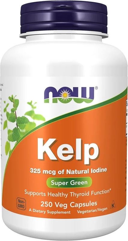 NOW Kelp 325 mcg, 250 веганские капсулы