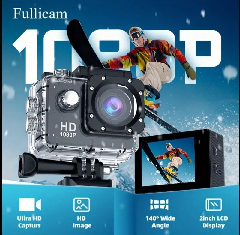 Спортивная экшн-камера Fullicam HD 1080P с цифровой стабилизацией изоб