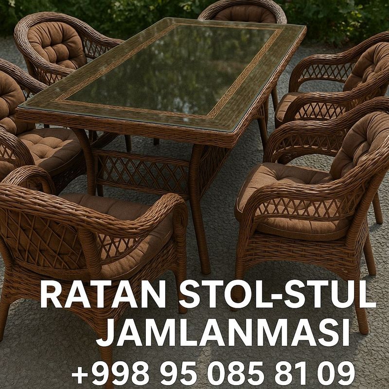 Ratan stol stul Yastiqlar va yastiqlarsiz Ratan stol stul Yastiqlar va yastiqlarsiz
