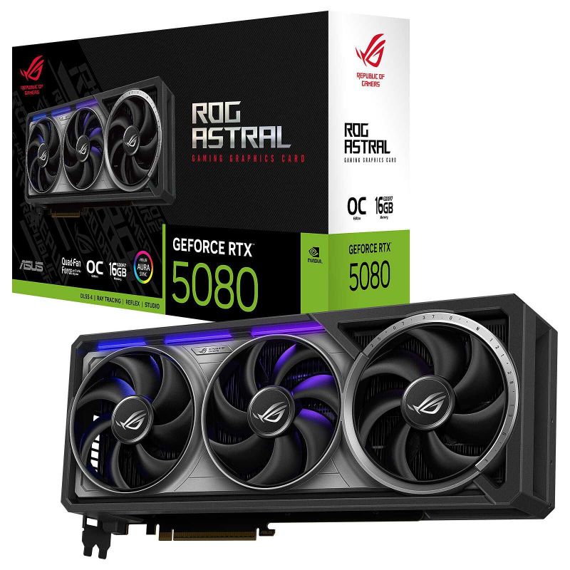 Видеокарта ASUS GeForce RTX 5080 ROG ASTRAL OC 16GB Видеокарта ASUS GeForce RTX 5080 ROG ASTRAL OC 16GB