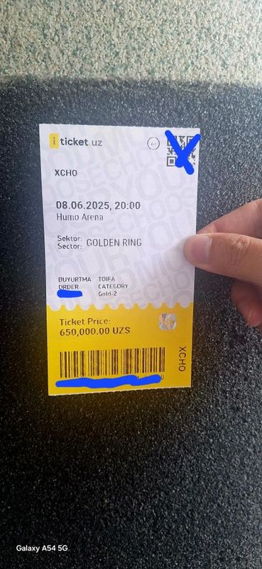 Билет на концерт xcho Билет на концерт xcho