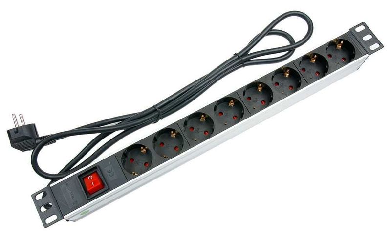PDU 8-розеток 1U PDU 8-розеток 1U