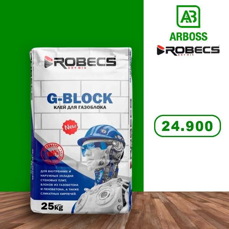 ROBECS G-BLOCK 25 kg—Gazoblok va G‘isht Uchun Yopishtiruvchi Aralashma ROBECS G-BLOCK 25 kg—Gazoblok va G‘isht Uchun Yopishtiruvchi Aralashma