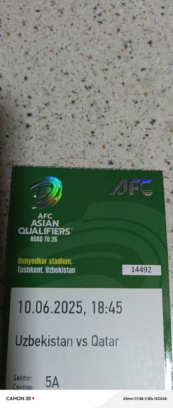 Uzbekiston-Qatar futbolga bilet Uzbekiston-Qatar futbolga bilet