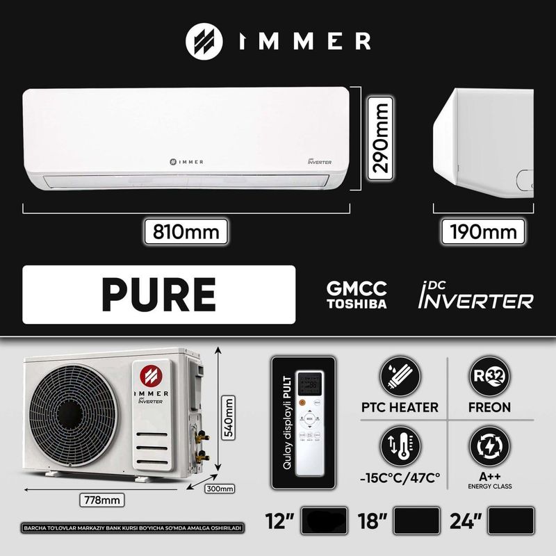 Кондиционер immer 12 Dc Inverter От Официального Диллера В Ташкенте до Кондиционер immer 12 Dc Inverter От Официального Диллера В Ташкенте до